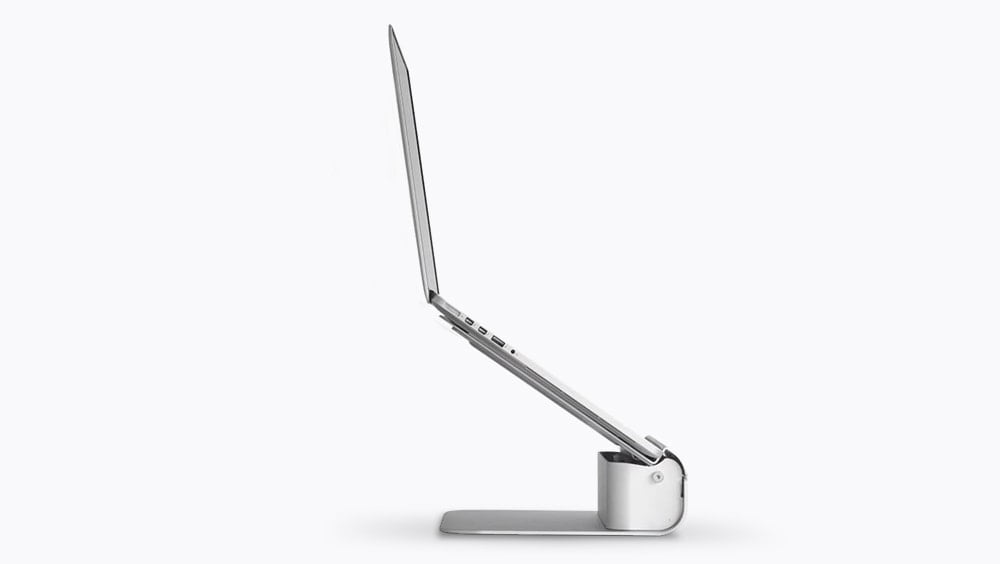 Rain Design iLevel2 Adjustable Height Laptop Stand (Patented), Angled Ergonomic Laptop Riser, Aluminum Computer Elevator for Office or Home Desk Setup, Compatible with MacBooks