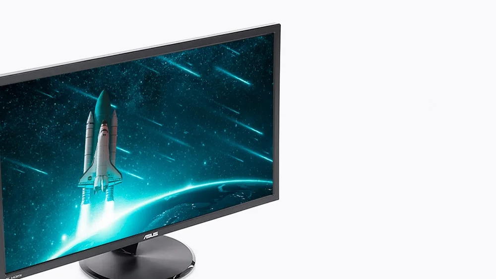 ASUS VP28UQGL, 28 Inch 4K (3840x2160) Gaming monitor, 1 ms, DP, HDMI, FreeSync, Ergonomic Design, Low Blue Light, Flicker Free, TUV Certified, Black
