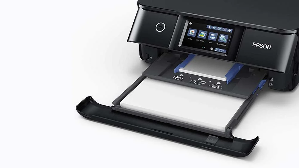 Close up of the "Epson Expression Photo XP-8600" printer