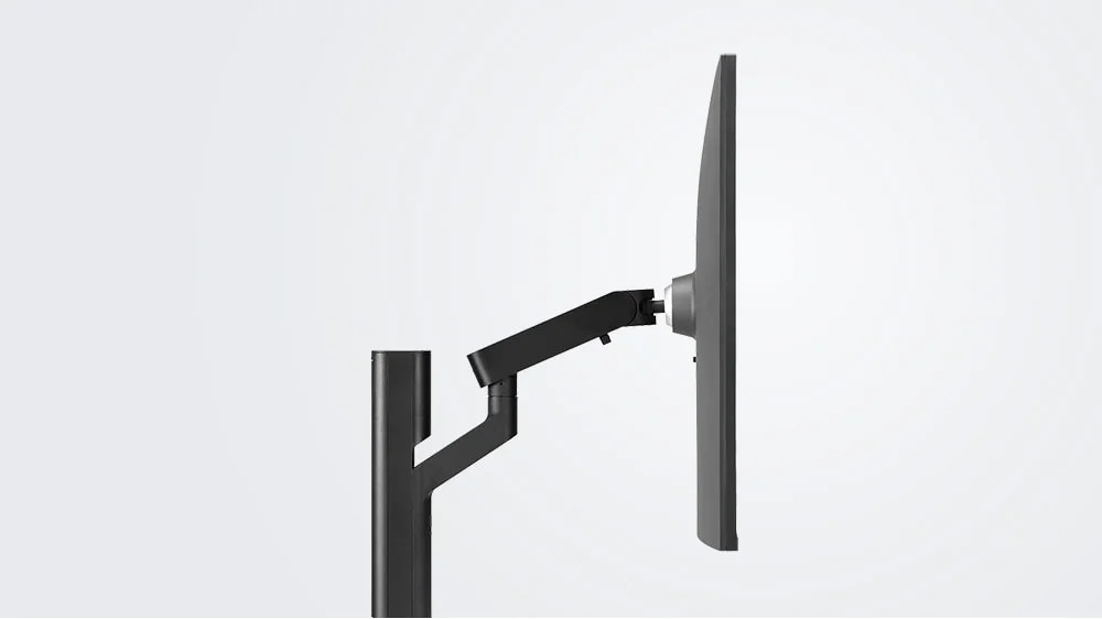 Side view of the ergonomic stand that the LG 28MQ780-B monitor includes