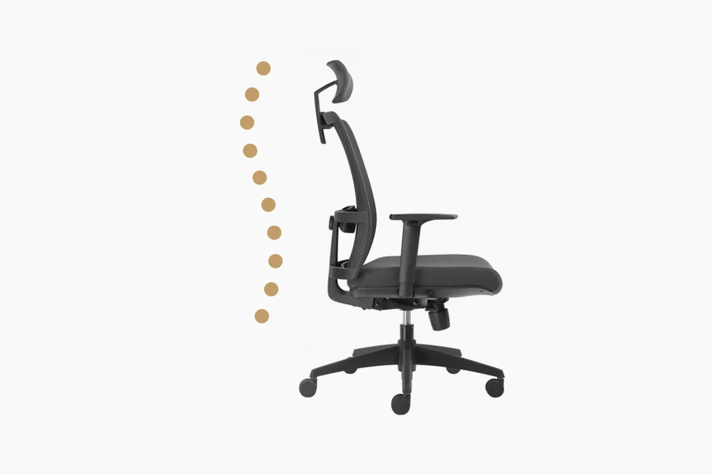 S-shaped chair backrest