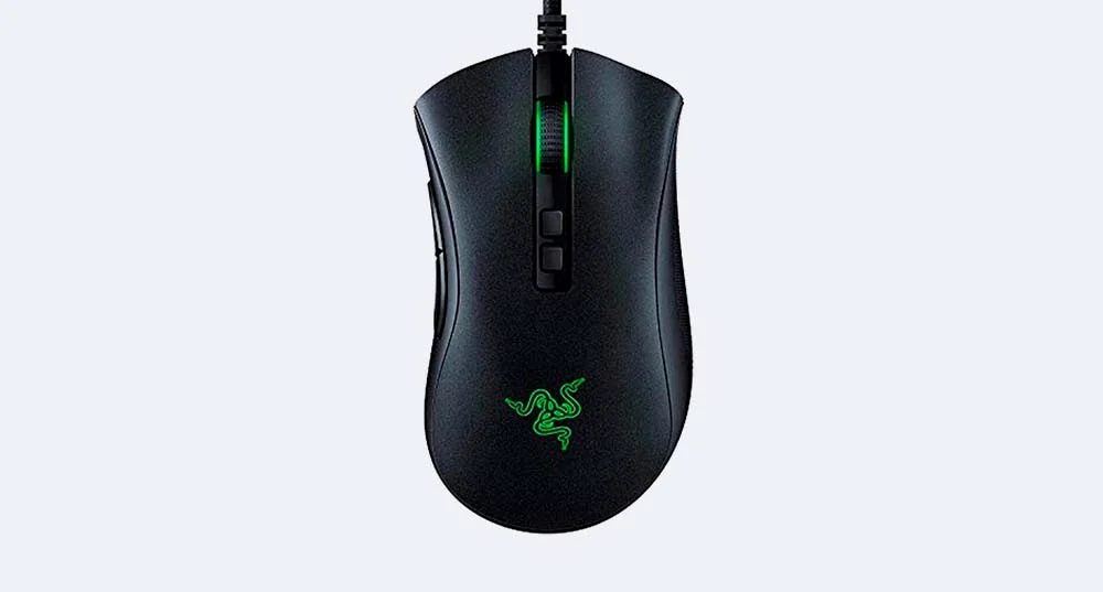 Razer DeathAdder V2 mouse, seen from above