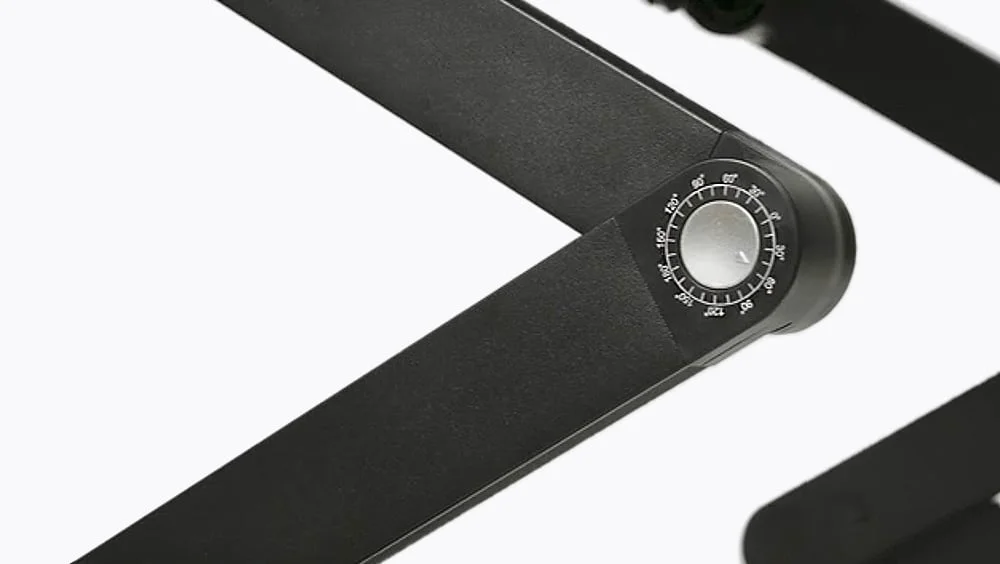 Desk York Adjustable Laptop Stand for Bed and Sofa-Husband Gifts from Wife, Birthday Present for Him/Her/College Student - Laptop Table for Couch - Lap Desk with Cooling Fan & Mouse Pad, Aluminum