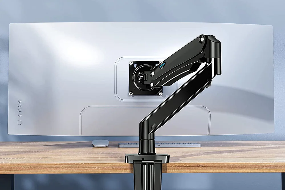 Rear view of the HUANUO single monitor stand
