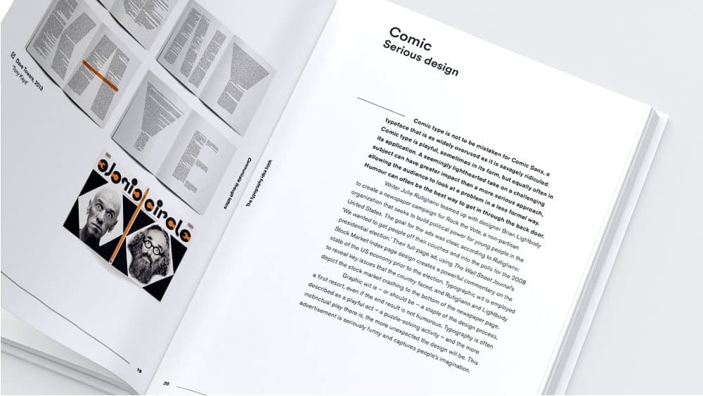 Páginas interiores del libro "The Typography Idea Book"