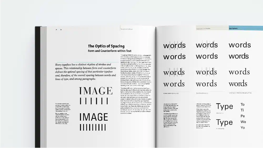 Páginas interiores del libro "Typography Workbook"