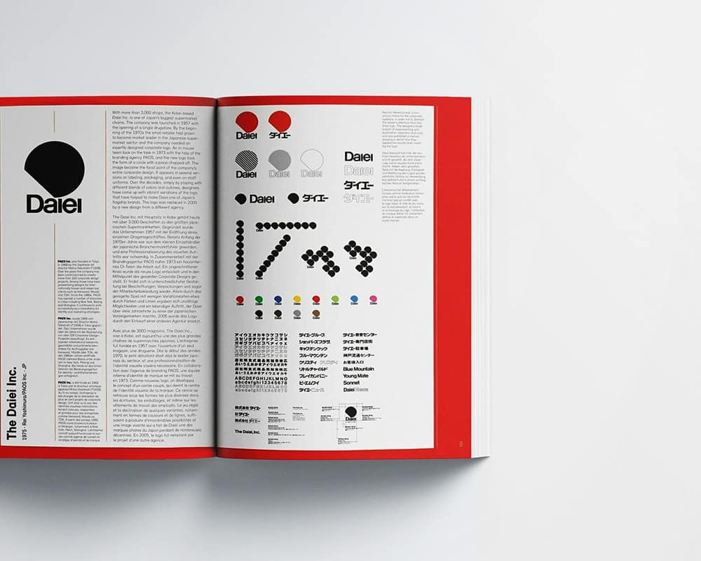 Detalle de las páginas interiores del libro "Logo Modernism" del autor Jens Müller